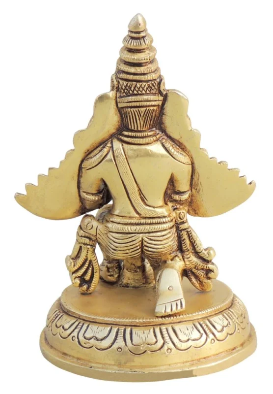 Vishnu Ji Idol in Brass (Garun), 5.5 inch