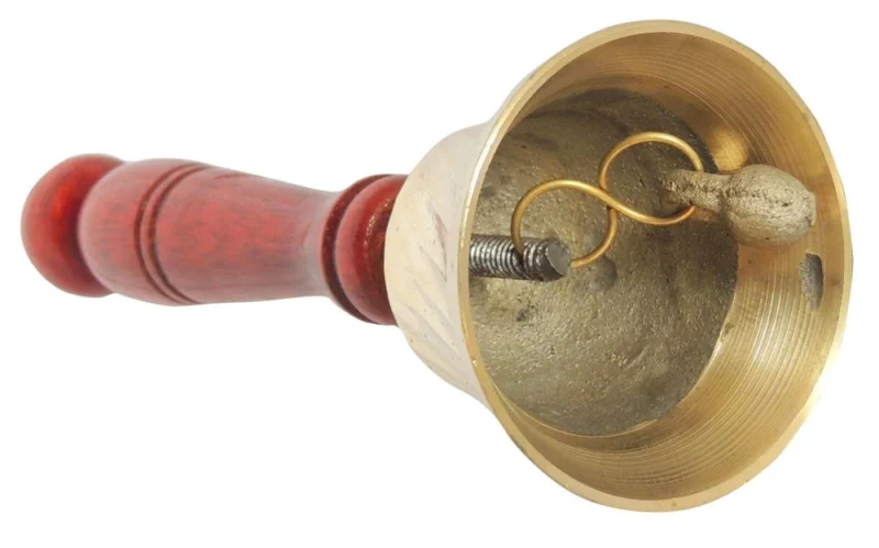 Brass Hand Bell (Ghanti), 7.5 inch, 200 g