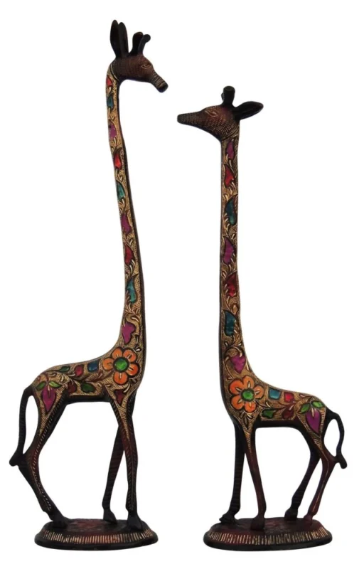 Brass Giraffe Showpiece, 22 inch, 3.26 kg