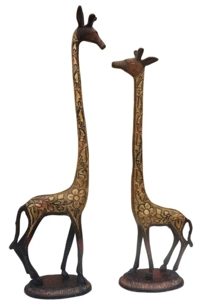 Brass Giraffe Showpiece, 22 inch, 3.3 kg, brass, Vedikcraft Moradabad