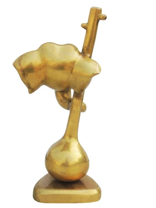 Ganesh Ji Idol in Brass (Guitar), 8.5 inch