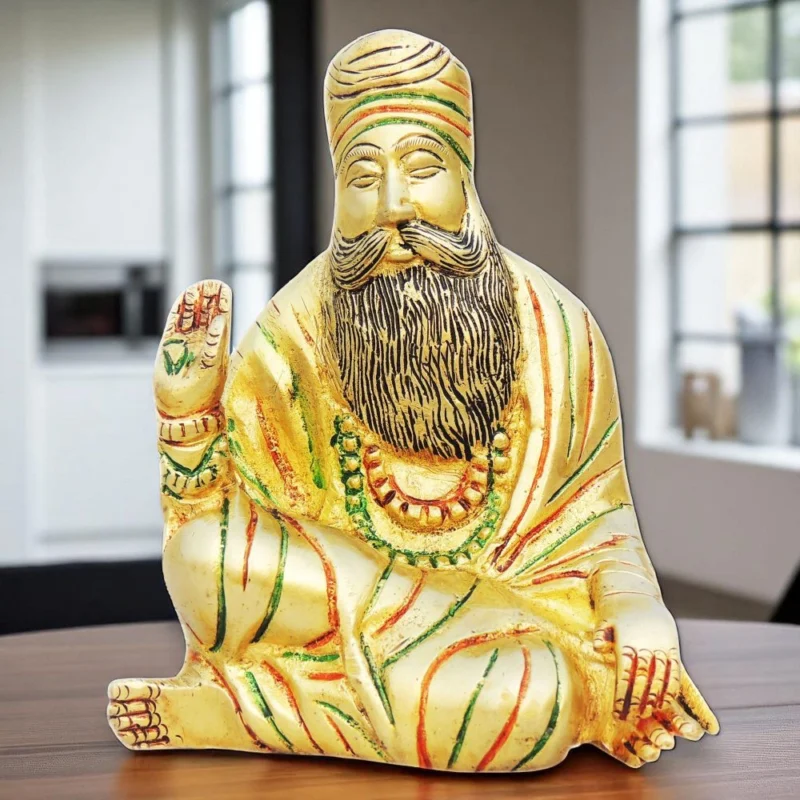 Sai Baba Idol in Brass (Guru Nanak), 1.5 inch – for Desk and Car