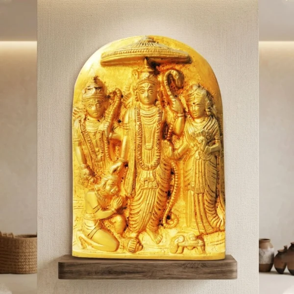 Ram Darbar Idol in Brass, 0.6 inch, brass, Vedikcraft Moradabad
