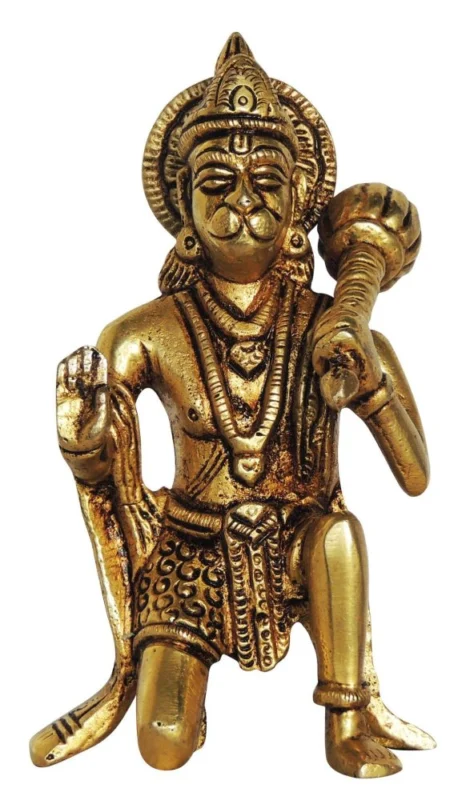 Hanuman Ji Idol in Brass, 5 inch, 520 g
