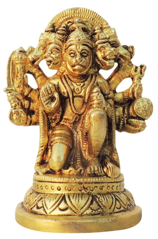 Hanuman Ji Idol in Brass, 4.6 inch