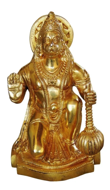 Hanuman Ji Idol in Brass, 7 inch, 1.77 kg