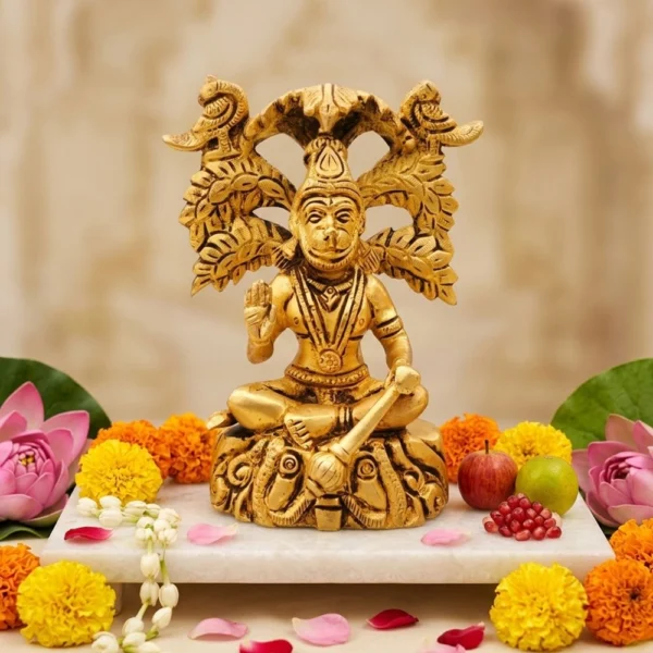 Hanuman Ji Idol in Brass, 5 inch, 1.4 kg, brass, Vedikcraft Moradabad