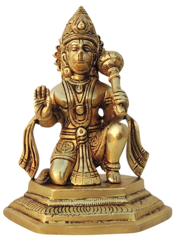 Hanuman Ji Idol in Brass, 6.5 inch, 1.6 kg