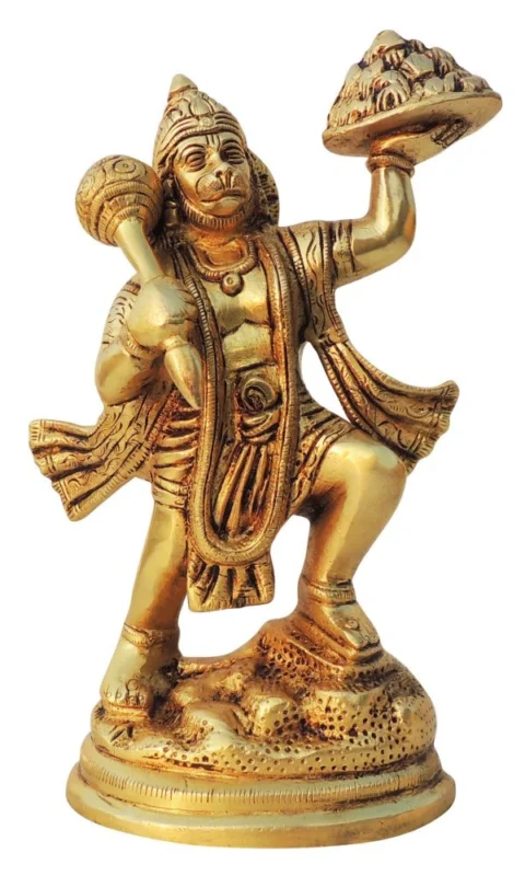 Hanuman Ji Idol in Brass, 8.5 inch