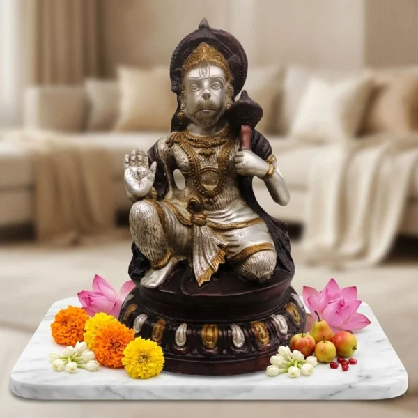 Hanuman Ji Idol in Brass, 15 inch, brass, Vedikcraft Moradabad