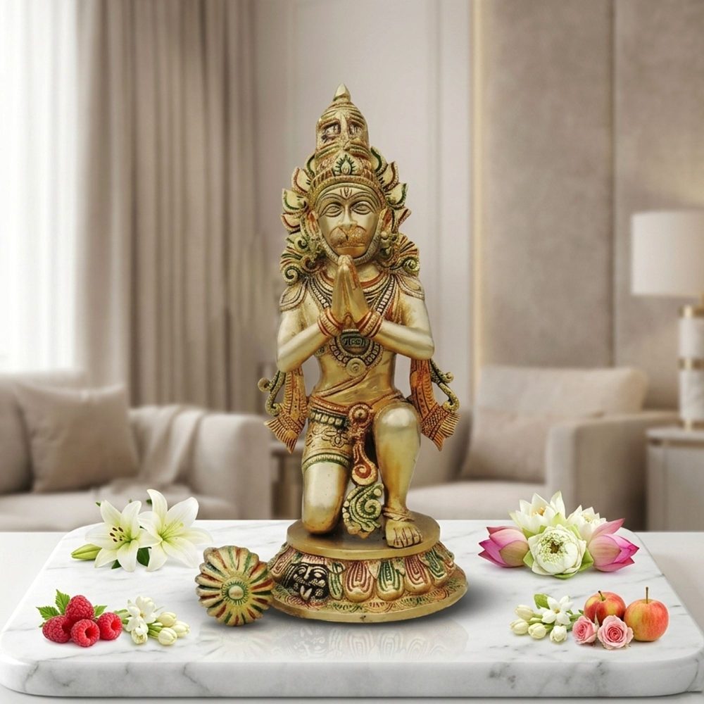 Hanuman Ji Idol in Brass, brass, Vedikcraft Moradabad