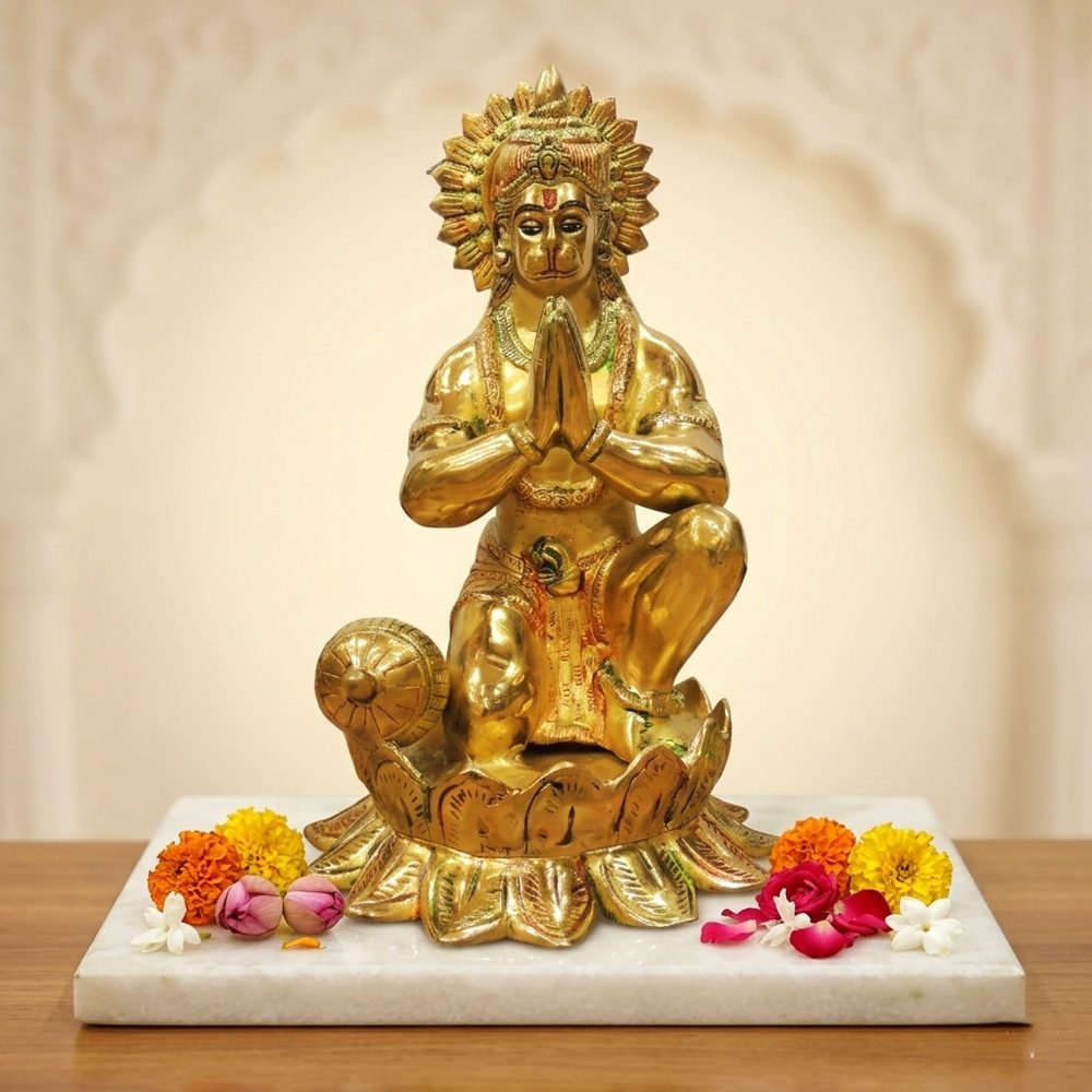 Hanuman Ji Idol in Brass, brass, Vedikcraft Moradabad