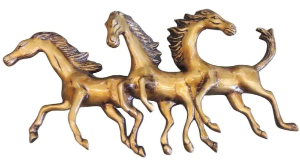 Brass Horse Showpiece, 9 inch, brass, Vedikcraft Moradabad