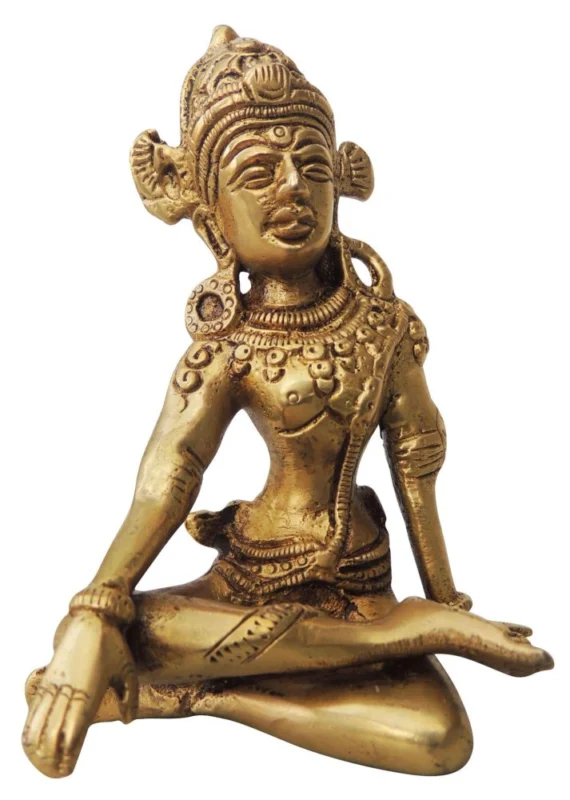 Deity Idol in Brass (Indra), 1.5 inch – for Desk and Car