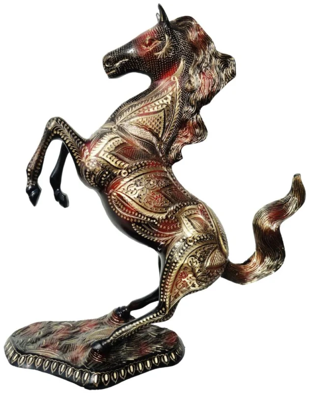 Brass Horse Showpiece (Jumping), 7.36 kg