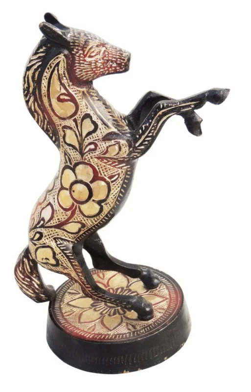 Brass Horse Showpiece (Jumping), 8.5 inch – for Table Décor