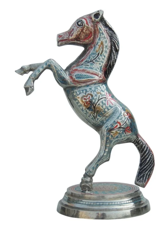 Brass Horse Showpiece (Jumping), 2 kg – for Table Décor