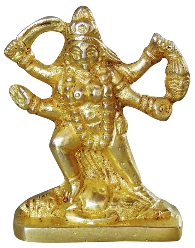 Kali Maa Idol in Brass, 2.5 inch