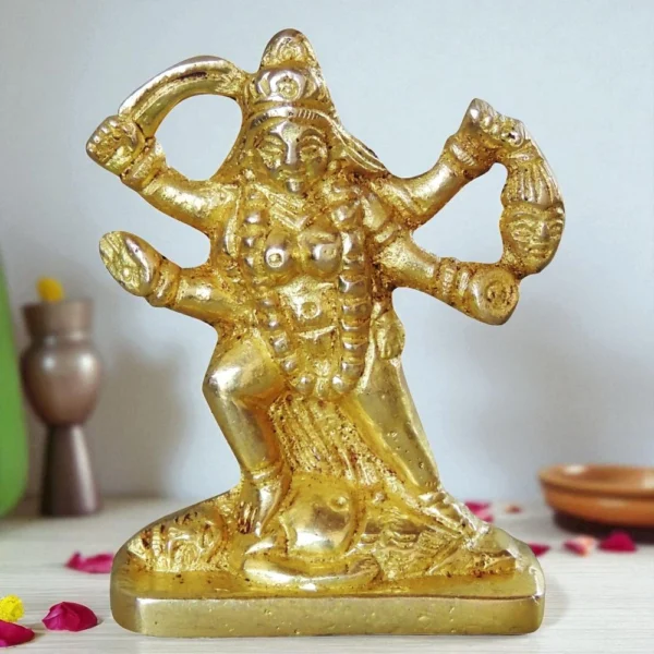 Kali Maa Idol in Brass, 2.5 inch, brass, Vedikcraft Moradabad