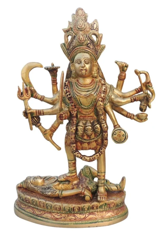 Kali Maa Idol in Brass, 11.5 inch – for Pooja Room