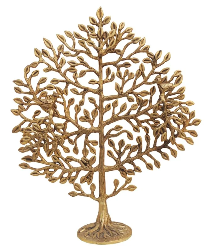 Brass Kalpavriksha Tree Showpiece (Round)