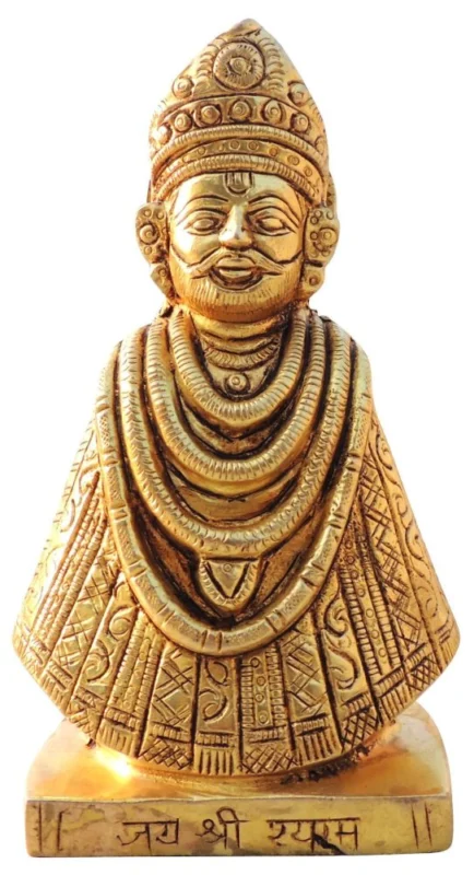 Krishna Ji with Flute Idol in Brass (Khatu Shyam), 5.7 inch – for Home Mandir