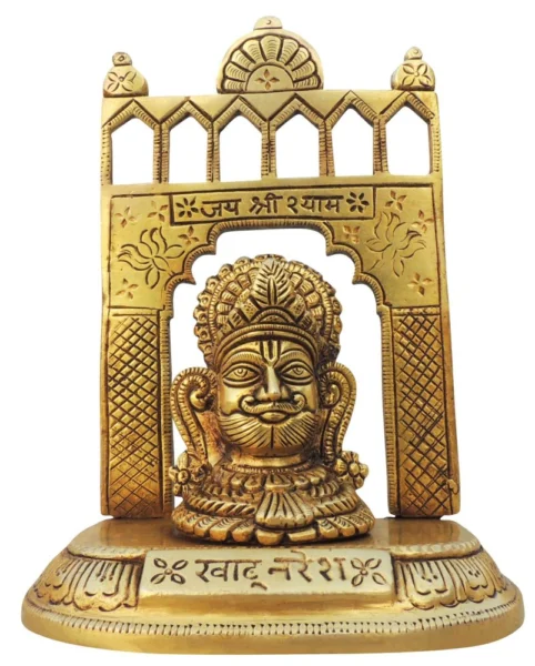 Krishna Ji with Flute Idol in Brass (Khatu Shyam), 6.2 inch, brass, Vedikcraft Moradabad