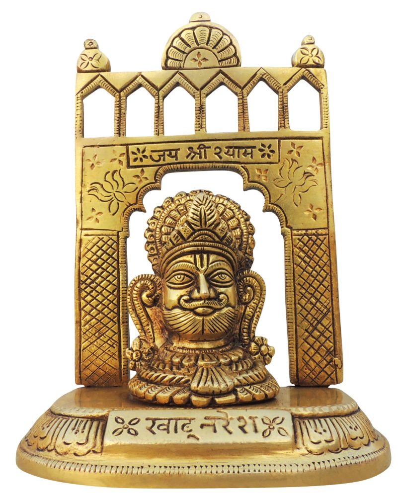 Krishna Ji with Flute Idol in Brass (Khatu Shyam), 6.2 inch, brass, Vedikcraft Moradabad