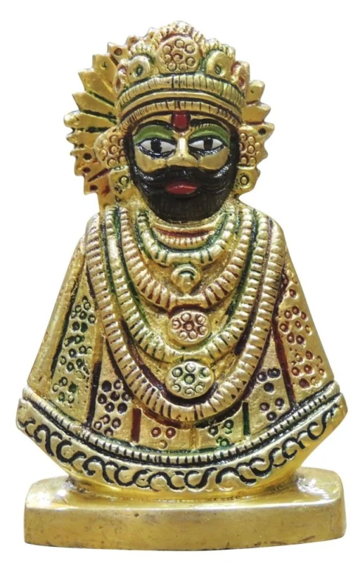 Khatu Shyam Idol in Brass, 3.5 inch
