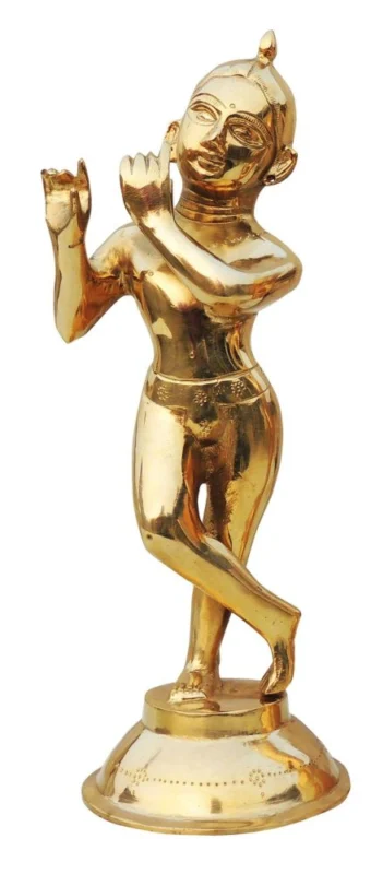 Krishna Ji with Flute Idol in Brass, 12 inch, 2 kg