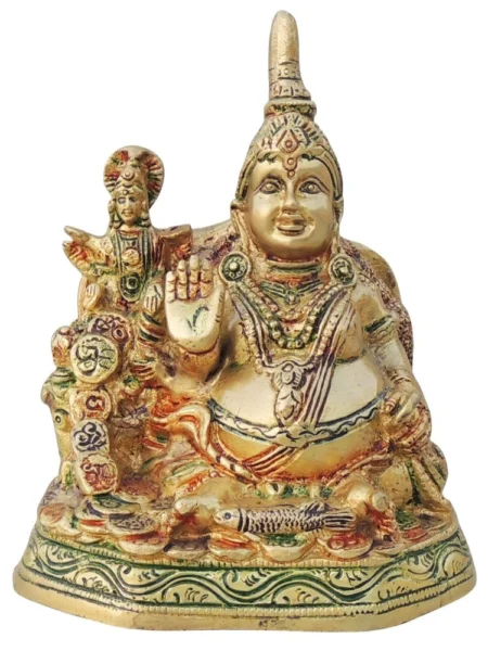 Kuber Ji Idol in Brass, 6.5 inch, brass, Vedikcraft Moradabad