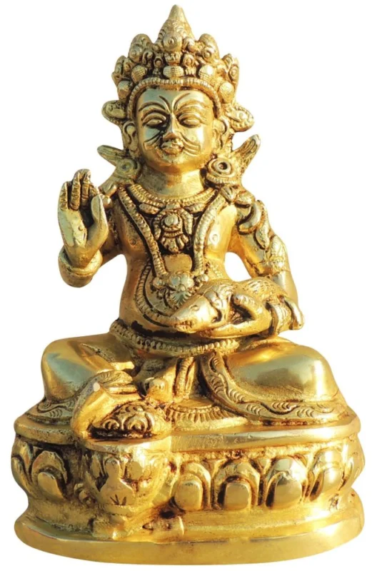 Kuber Ji Idol in Brass, 7.5 inch – for Home Mandir