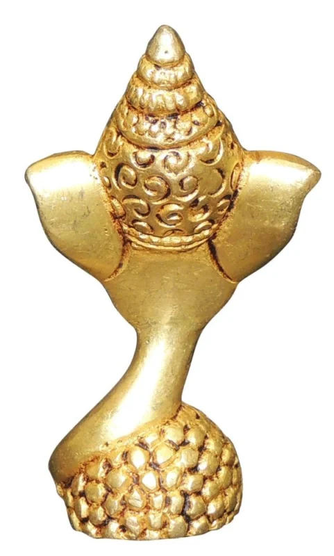 Ganesh Ji Idol in Brass (Laddu), 3.2 inch