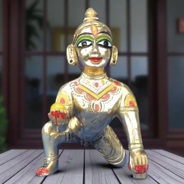 Laddu Gopal Idol in Brass, 660 g, brass, Vedikcraft Moradabad