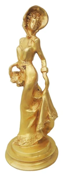 Brass Lady Figurine, 14 inch, brass, Vedikcraft Moradabad