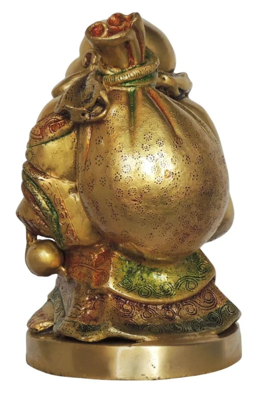 Buddha Idol in Brass (Laughing), 10.5 inch
