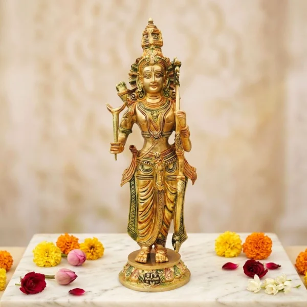 Ram Darbar Idol in Brass (Laxman), 6.6 kg, brass, Vedikcraft Moradabad