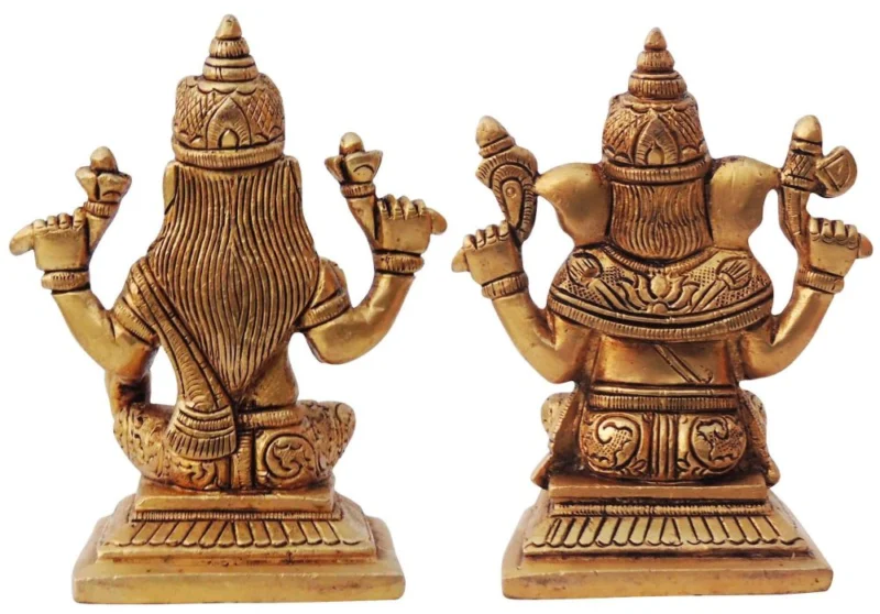 Laxmi Ganesh Murti Pair in Brass, design BS1335