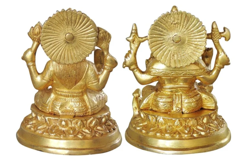 Laxmi Ganesh Murti Pair in Brass, design BS1040