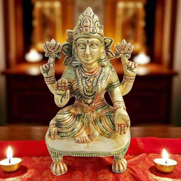 Lakshmi Ji Idol in Brass (Laxmi), brass, Vedikcraft Moradabad