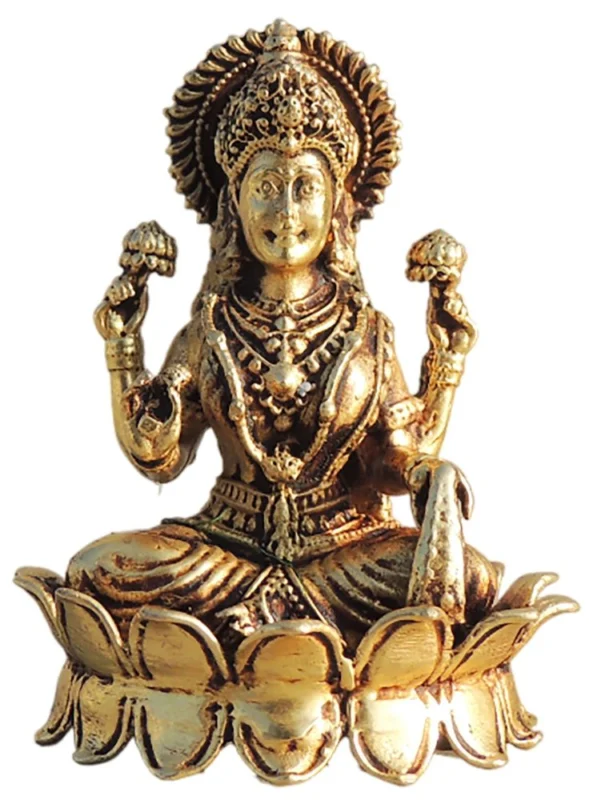 Lakshmi Ji Idol in Brass (Laxmi), 2.6 inch, 120 g