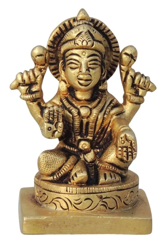 Lakshmi Ji Idol in Brass (Laxmi), 2.5 inch, 260 g