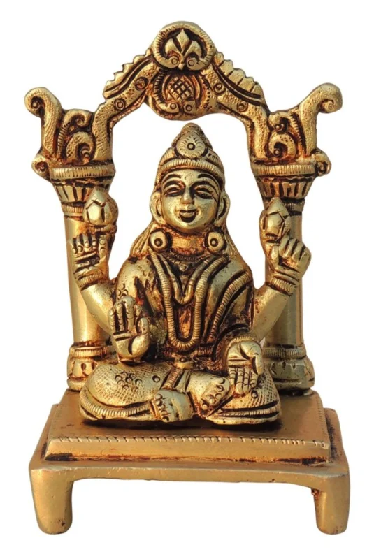 Lakshmi Ji Idol in Brass (Laxmi), 4.5 inch, design BS1441-L