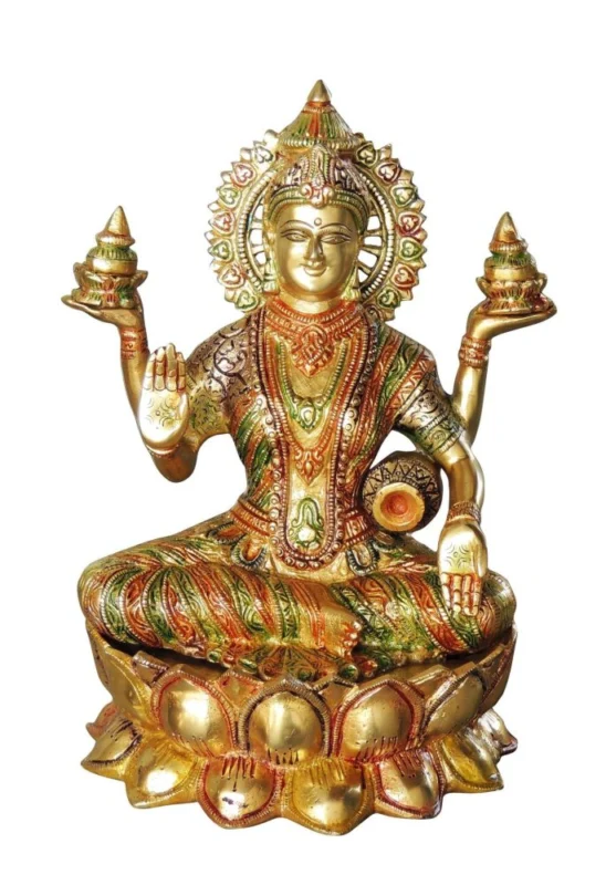 Lakshmi Ji Idol in Brass (Laxmi), 12 inch