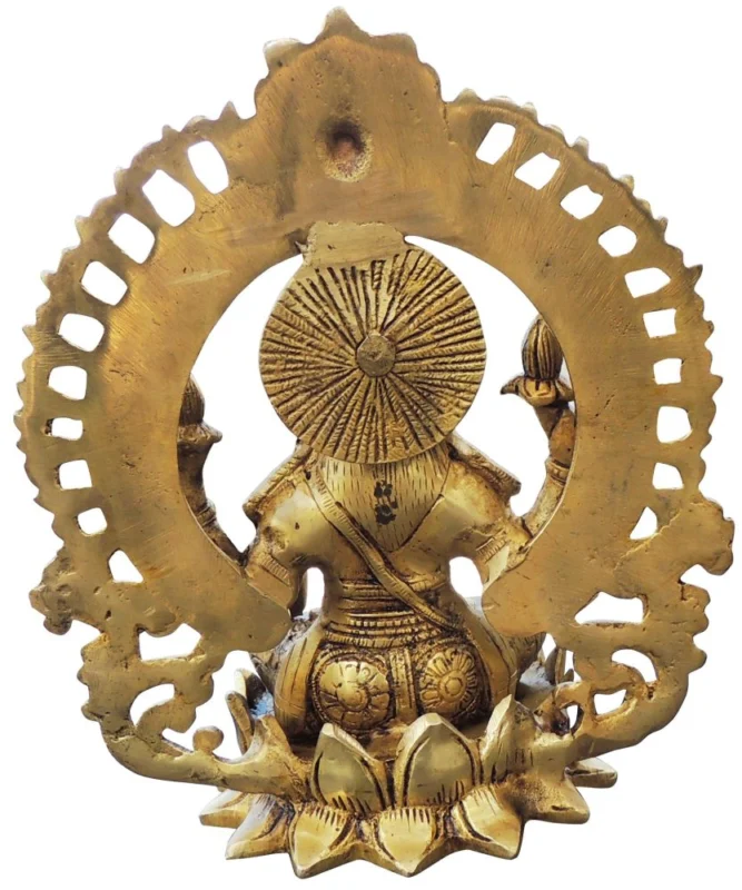 Lakshmi Ji Idol in Brass (Laxmi), 9 inch