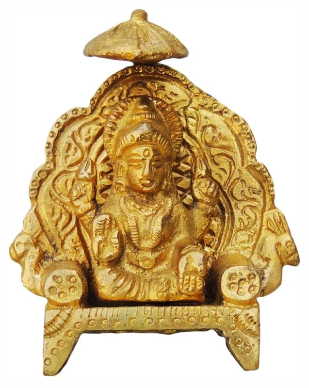 Lakshmi Ji Idol in Brass (Laxmi Chati), 3 inch