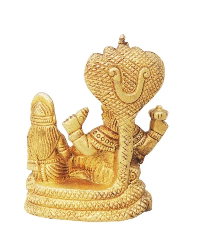 Vishnu Ji Idol in Brass (Laxmi), 0.3 inch