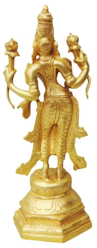 Lakshmi Ji Idol in Brass, Standing (Laxmin), 12 inch