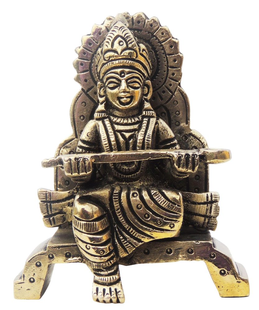 Annapurna Devi Idol in Brass, 3 inch, brass, Vedikcraft Moradabad