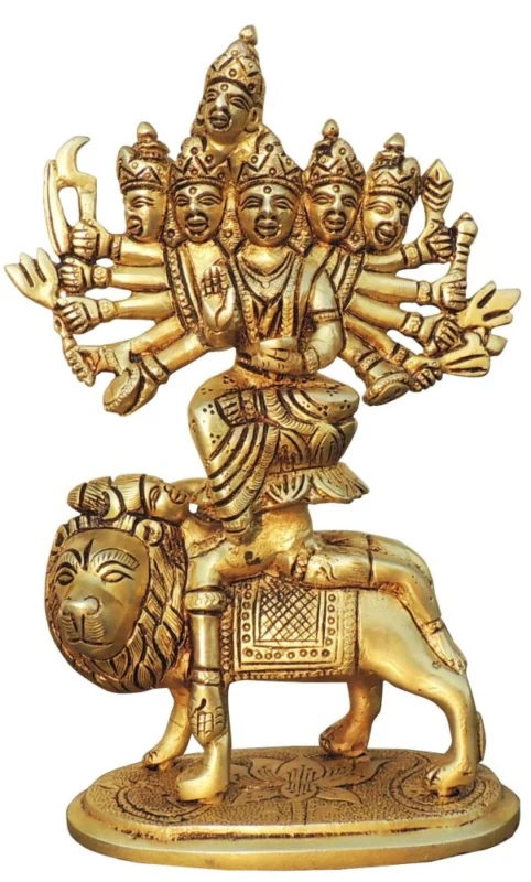 Durga Maa Idol in Brass (Kamakhya), 9.5 inch
